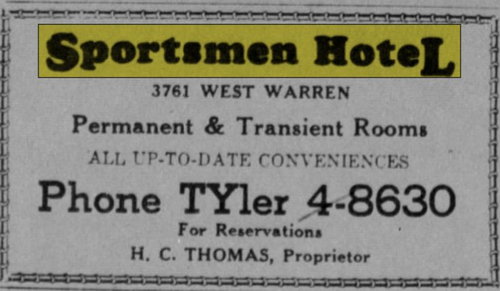 Sportsmen Motel (Sportmans Hotel, Sportsman Hotel) - Jul 28 1945 Article (newer photo)